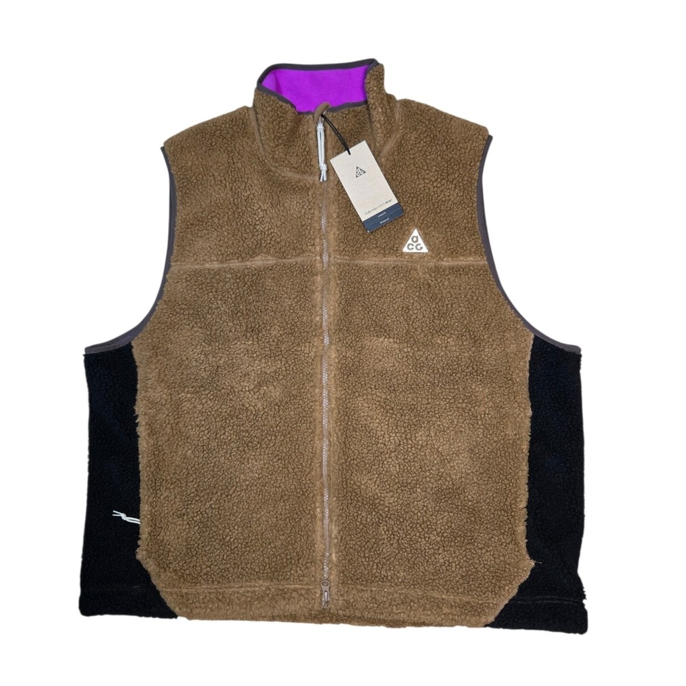 Nike ACG "CANWELL GLACIER" THERMA-FIT ADV VEST"MOSSWOOD BROWN" M NWT  Large
